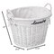 Wickerwise Handwoven Laundry Basket with Liner & Handles - Boho Decorative Storage Hamper for Clothes Blankets Pillows and Towels - Ideal for Laundry Room Bathroom Bedroom and Living Room